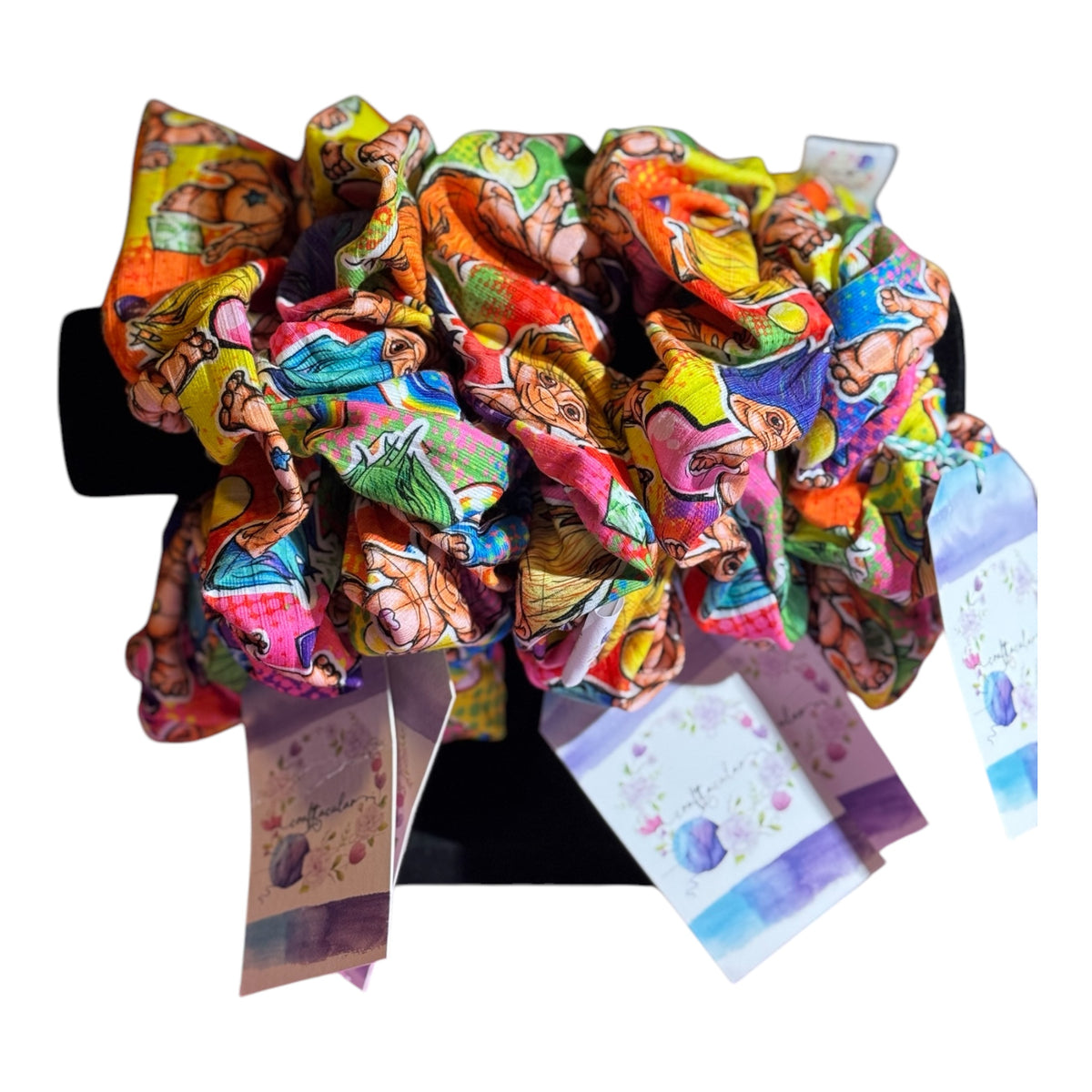 Rainbow Troll Jumbo Scrunchie