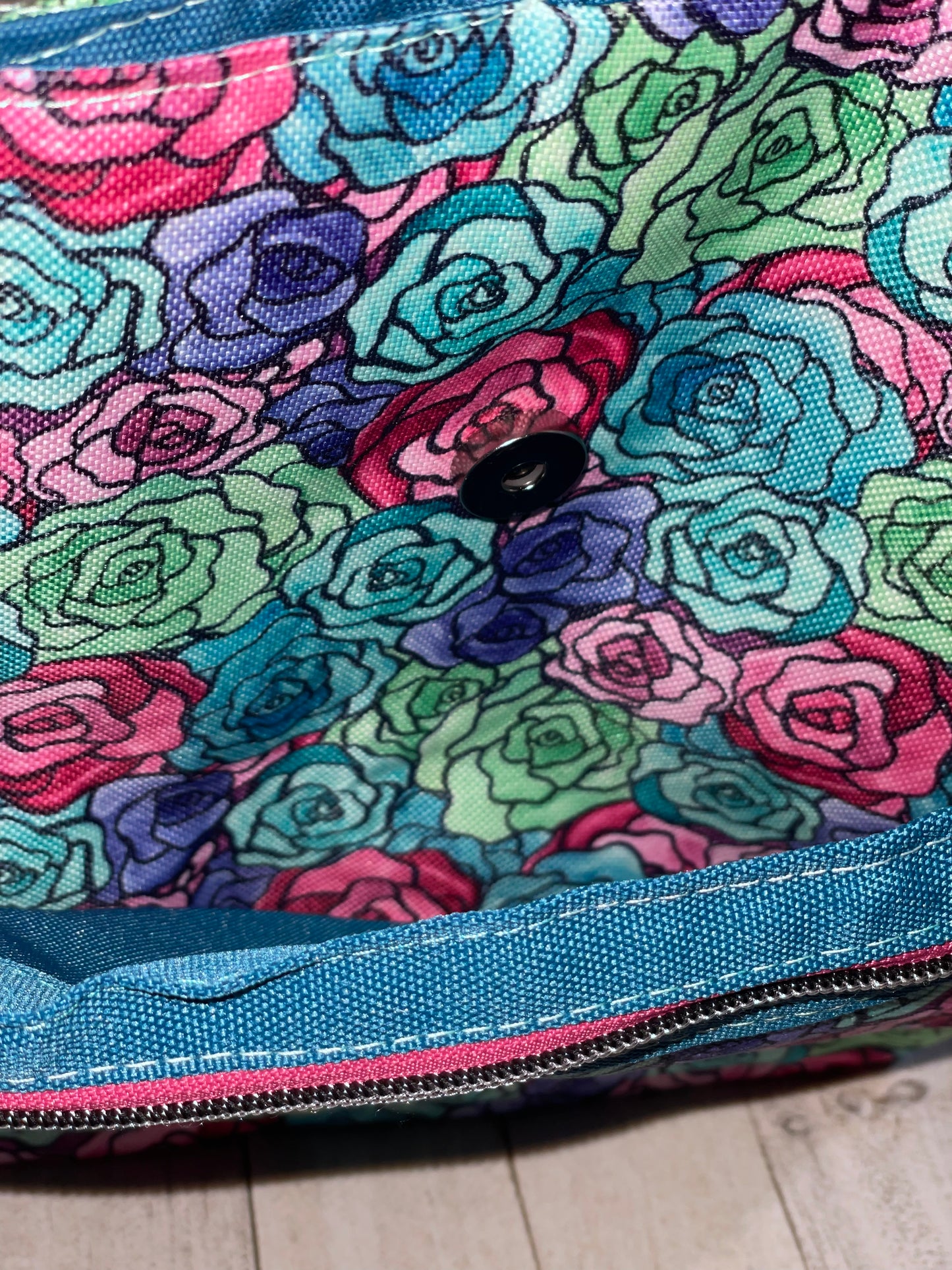 Watercolor Roses Crossbody Bag